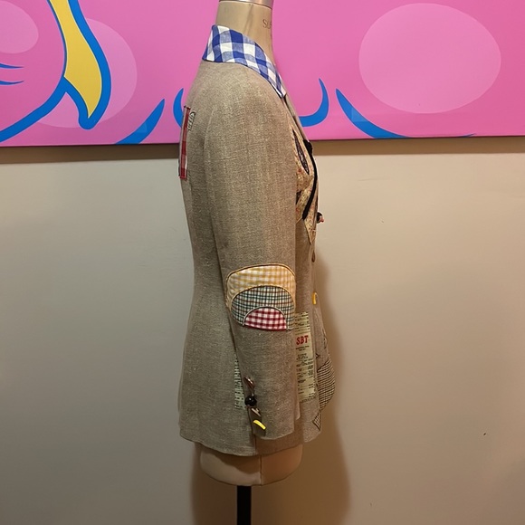 Moschino Cheap Chic Linen Butterfly Lady Bug Blazer - Picture 7 of 16